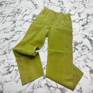 Men’s Davoucci Avocado 100% Genuine Leather Suede Pants